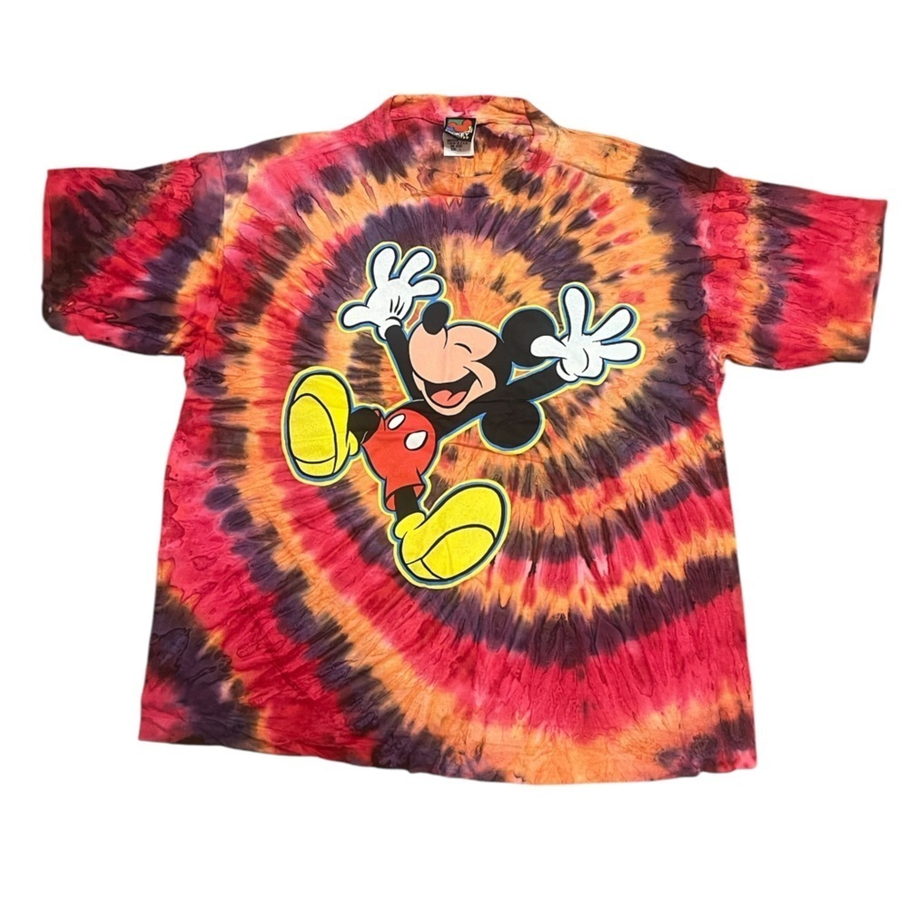 Mickey Unlimited vintage 90’s single stitch multicolor tie dye Mickey t-shirt